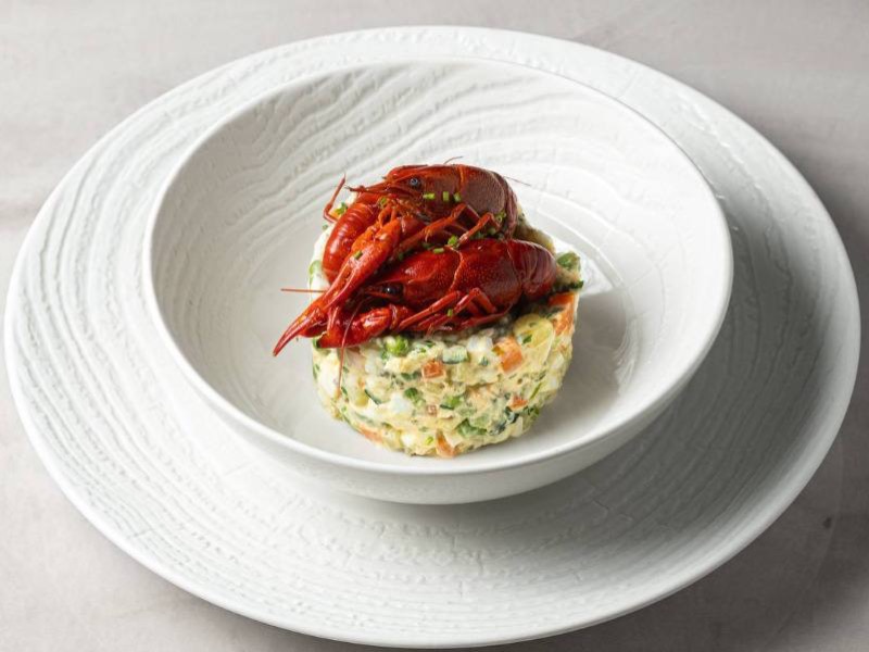 Олівʼє з креветками та раками (285г)