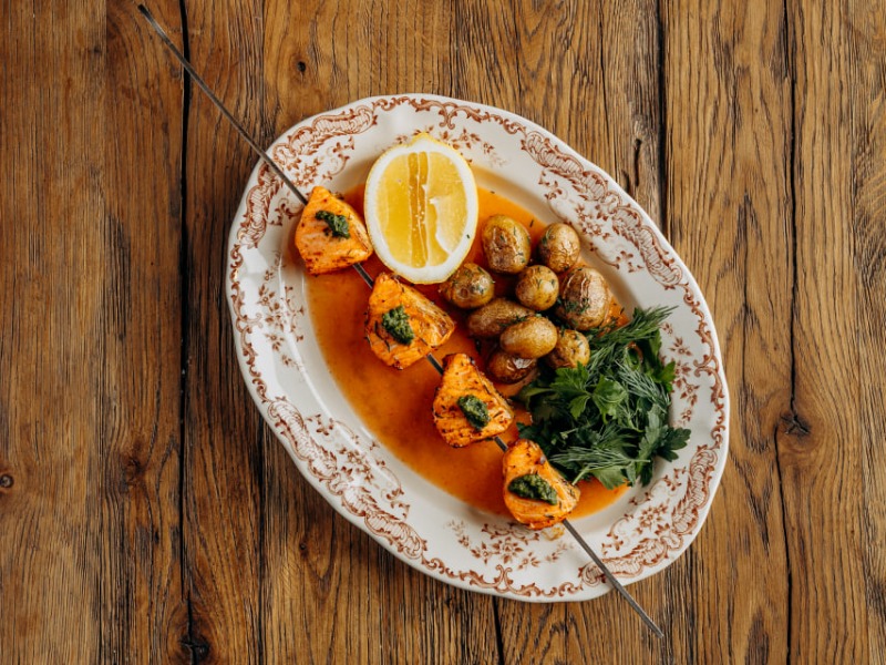 Шашлик з лосося