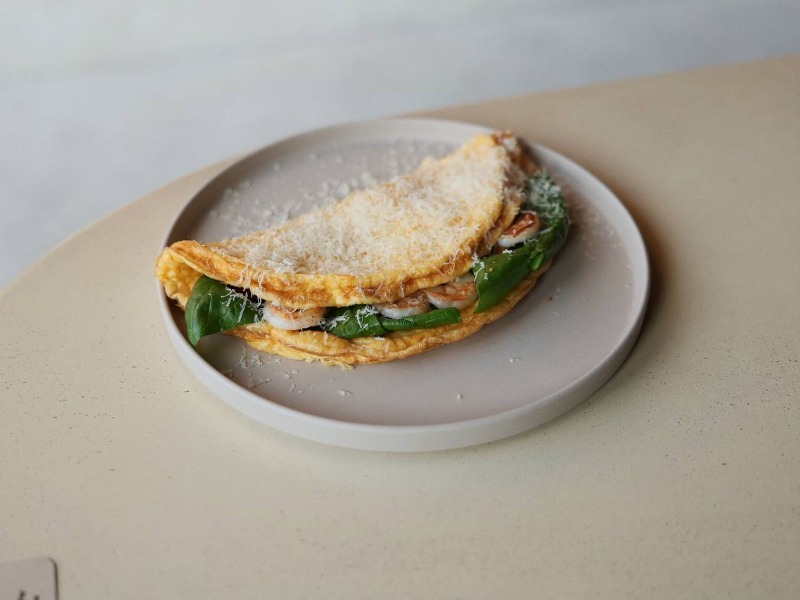 Омлет з креветками