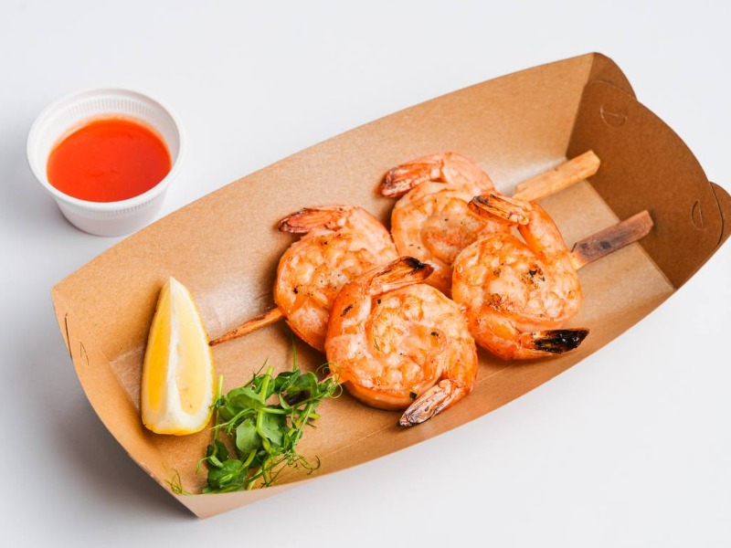 Креветки на грилі