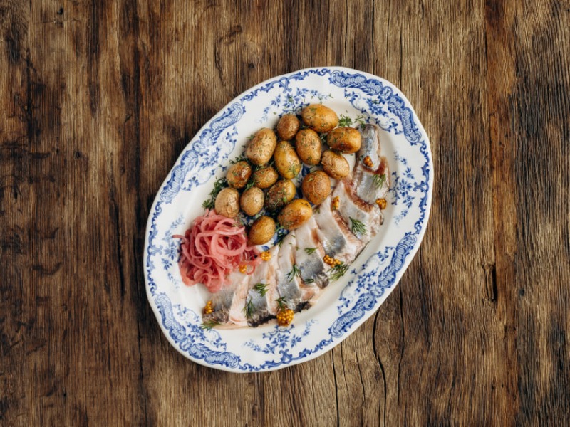 Дунайка слабосолена з картоплею