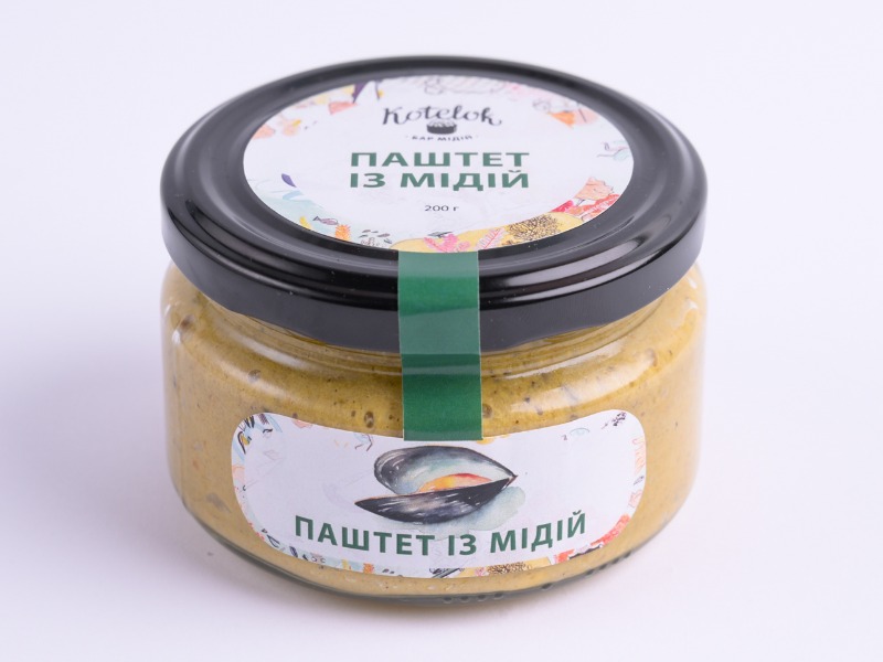 Паштет із мідій в банці