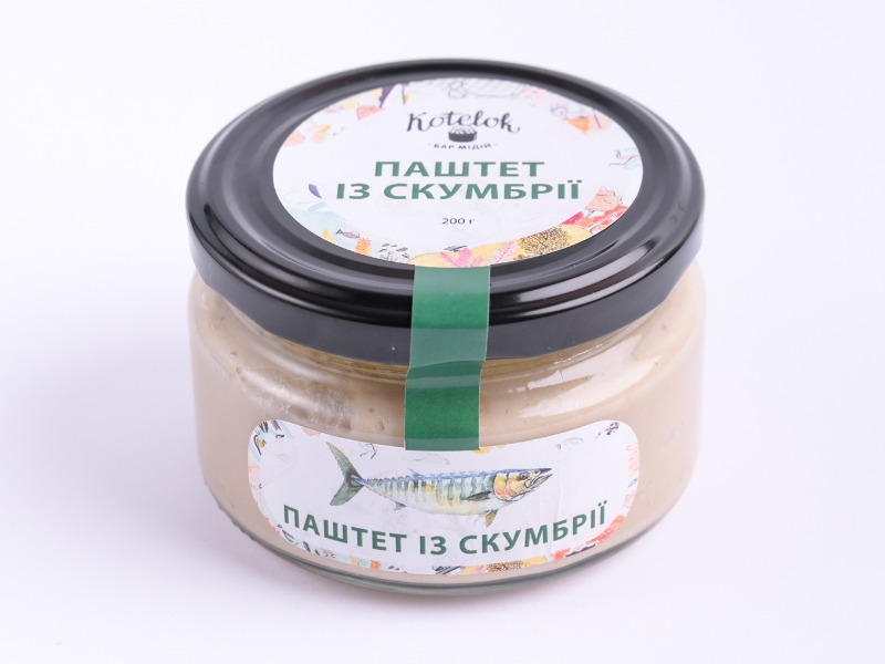 Паштет із скумбрії в банці