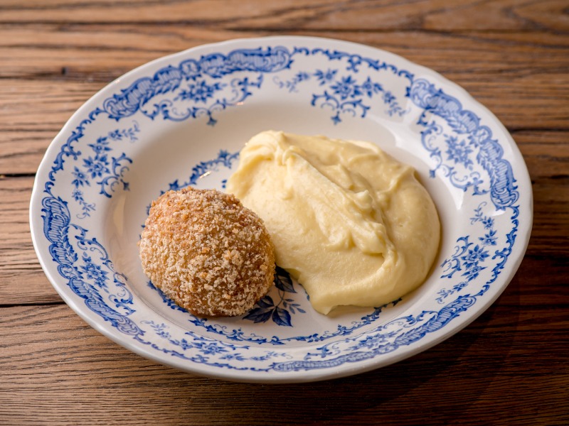 Пюре с курячою котлетою